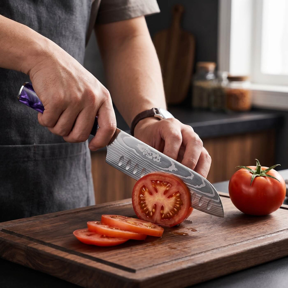 Santoku All-Purpose Knife (7") - Yozora