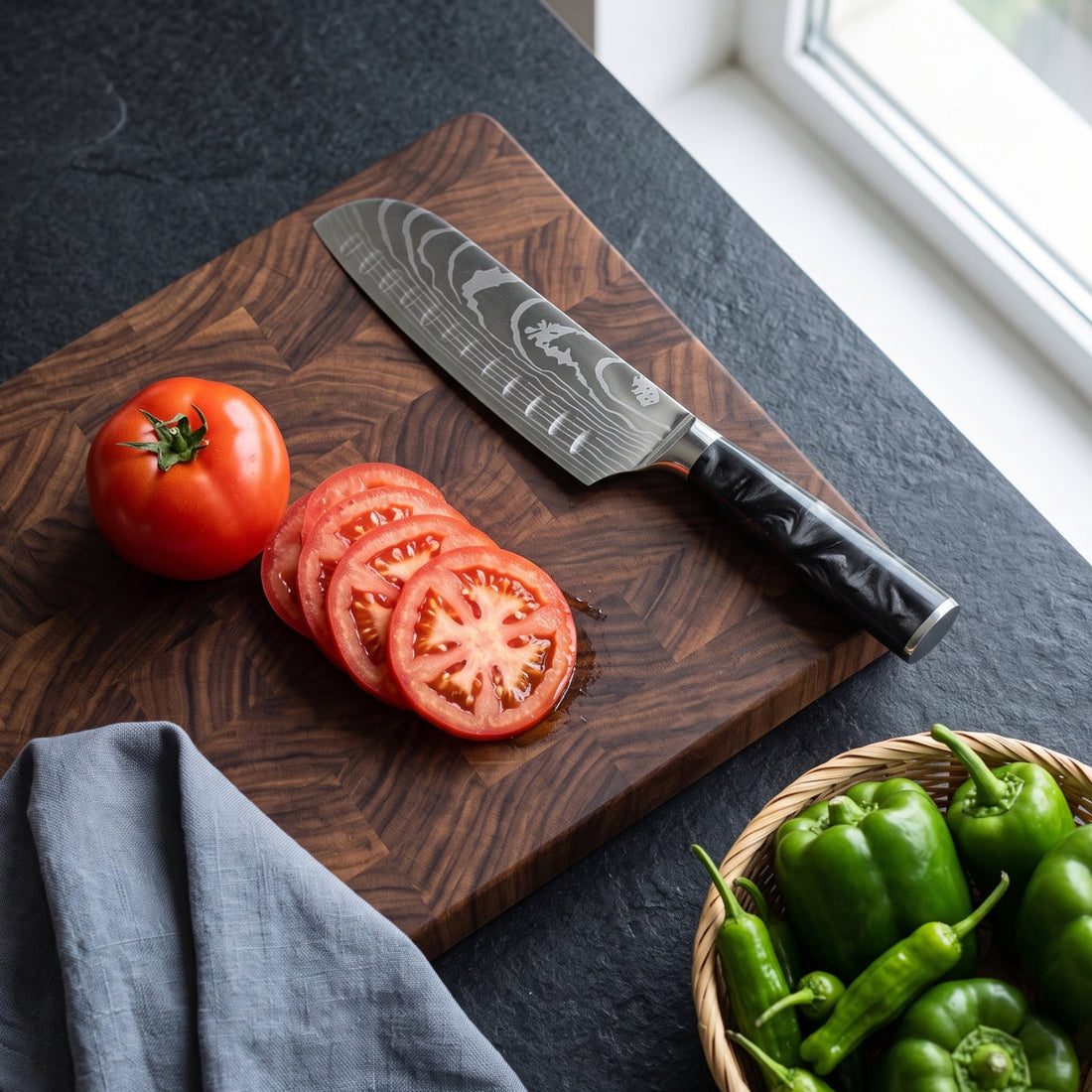 Santoku All-Purpose Knife (7") - Sumi