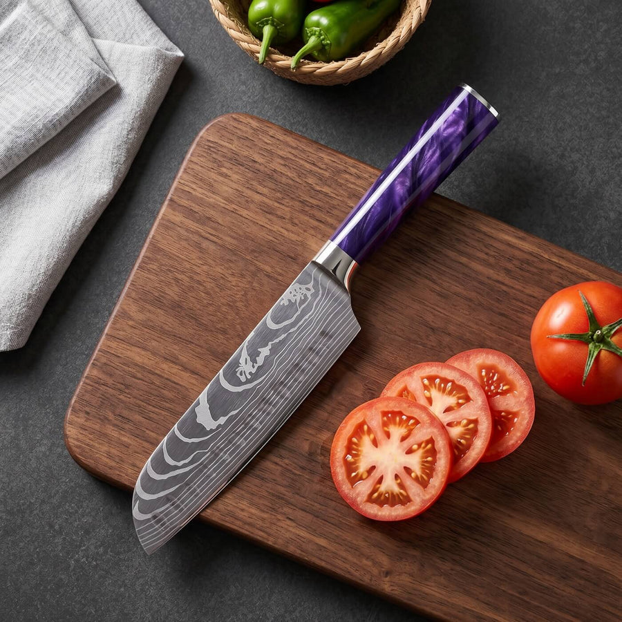 Santoku All-Purpose Knife (7") - Yozora