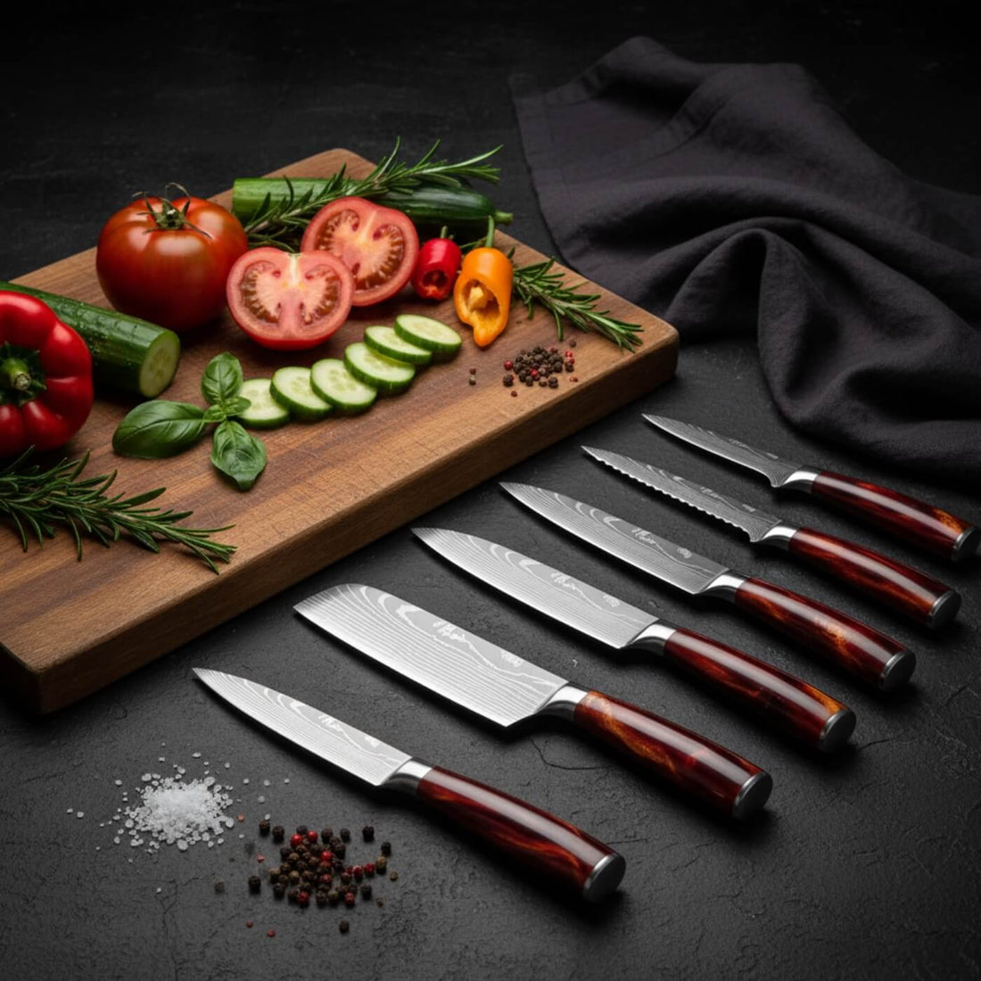 Kohaku 8-Piece Kitchen Knife Set