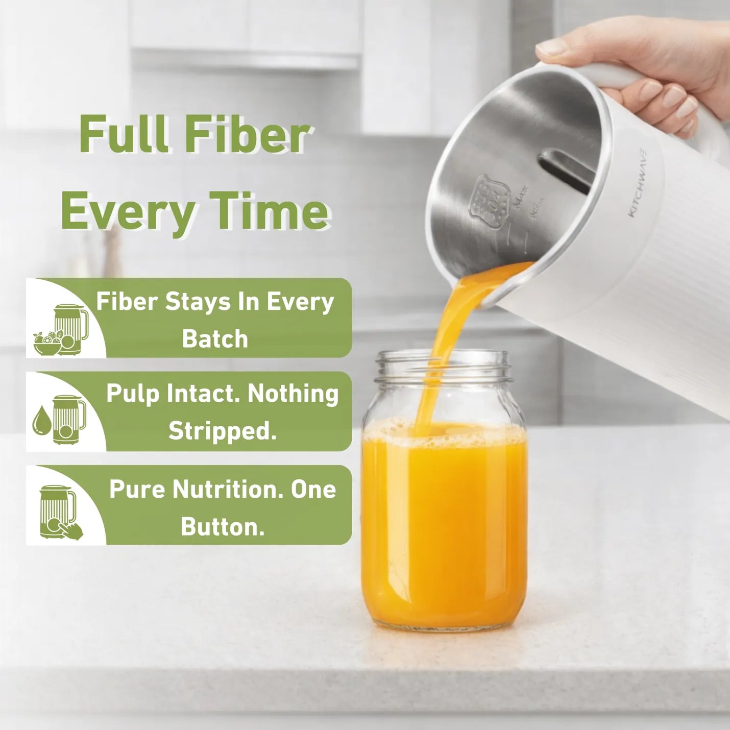 One Button. Pure Juice — Fibre and All.