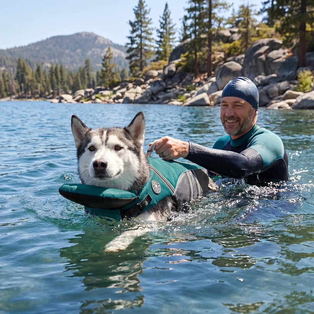 Dog Safety Swim Vest with Rescue Handle