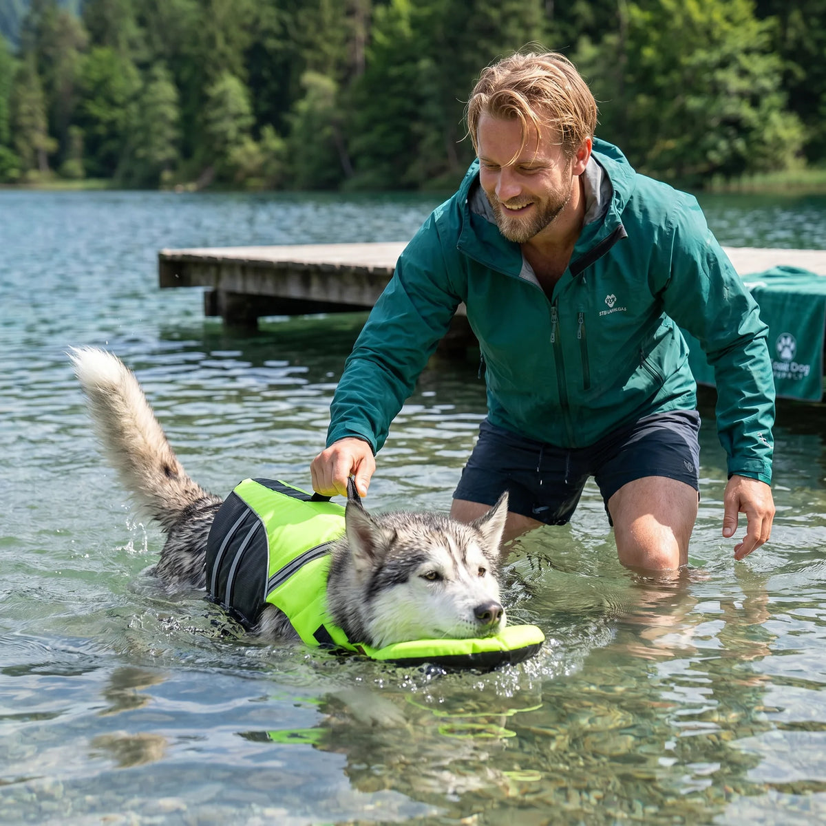 Dog Safety Swim Vest with Rescue Handle