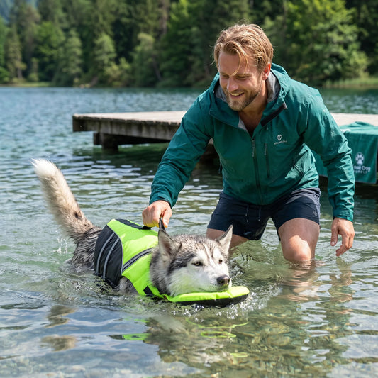 Dog Safety Swim Vest with Rescue Handle
