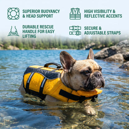 Dog Safety Swim Vest with Rescue Handle