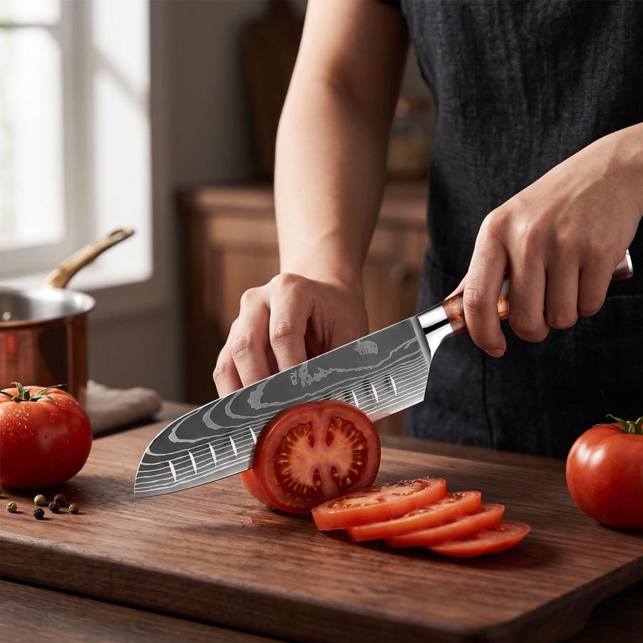 Santoku All-Purpose Knife (7") - Kohaku