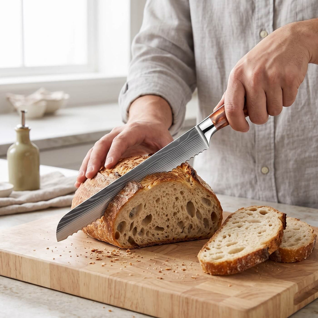 Pankiri Bread Knife (8") - Kohaku