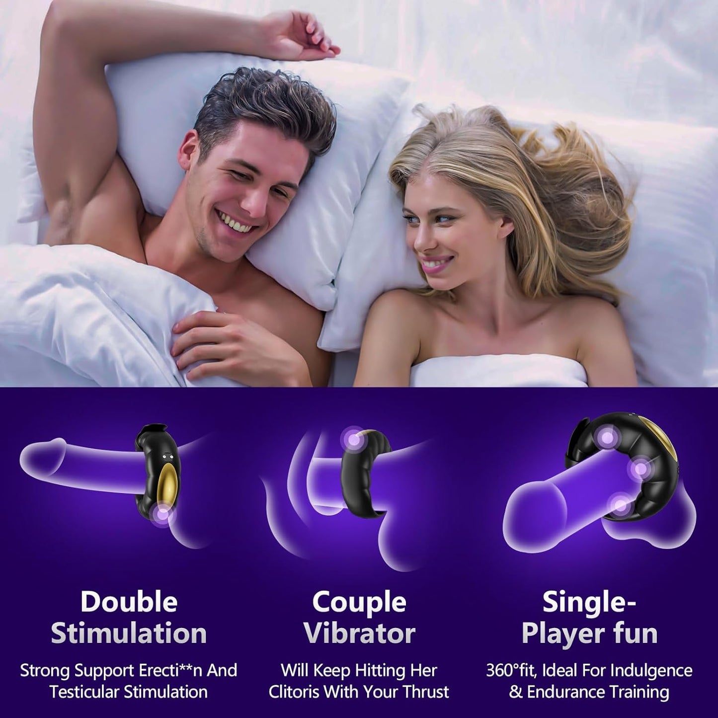 Zenith™ Vibromasseur masculin à double moteur