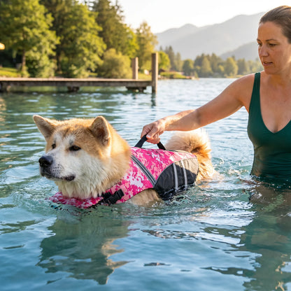 Dog Safety Swim Vest with Rescue Handle