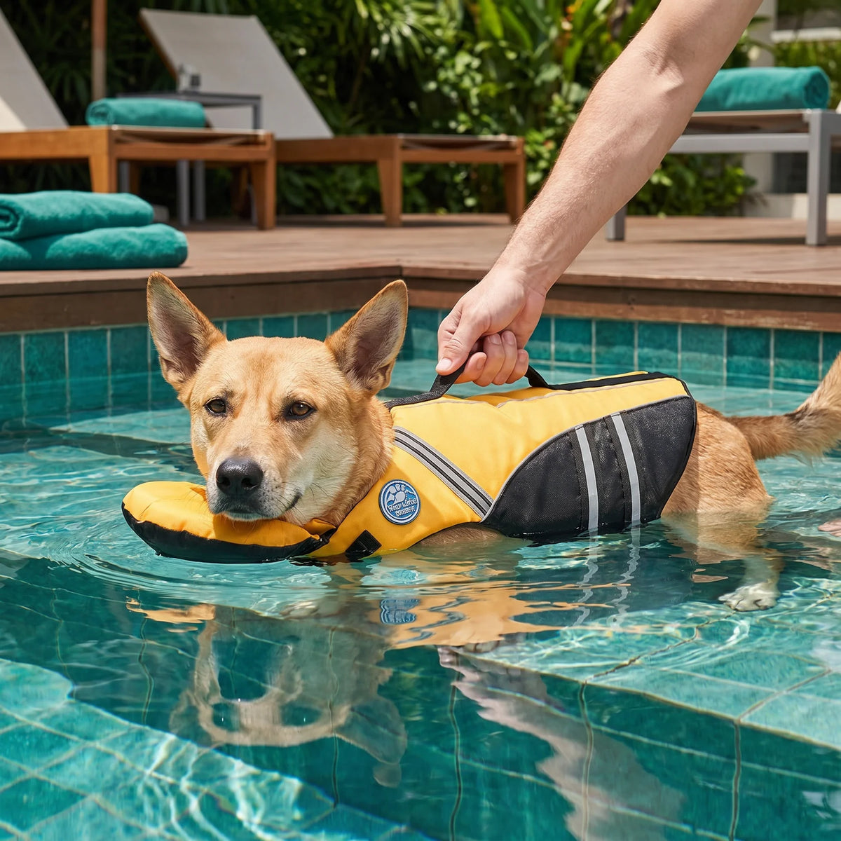 Dog Safety Swim Vest with Rescue Handle
