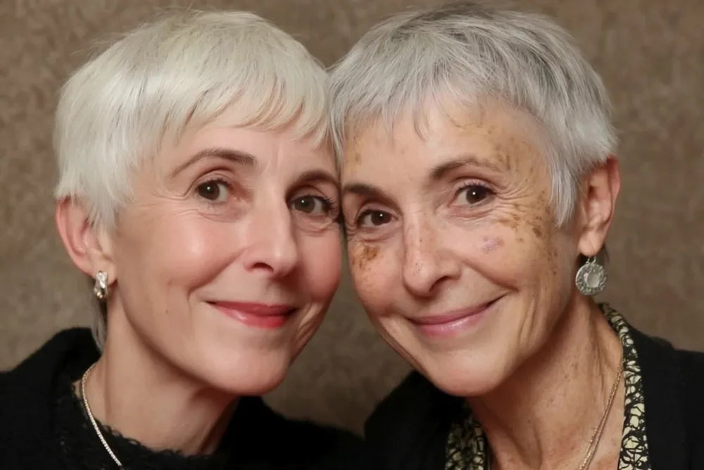 Raewyn and Gail photographed together after four weeks