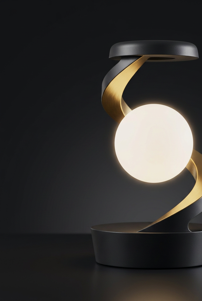 The rotating floating-orb lamp everyone stops to look at